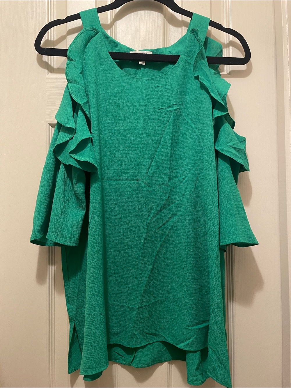 Cold-Shoulder Ruffle Top - Picture 1 of 4